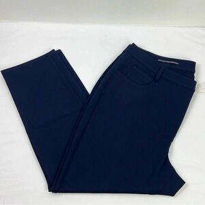 Talbots New Women 22WP‎ High Waisted Navy Blue SoHo 5-Pockets Straight Leg Pant